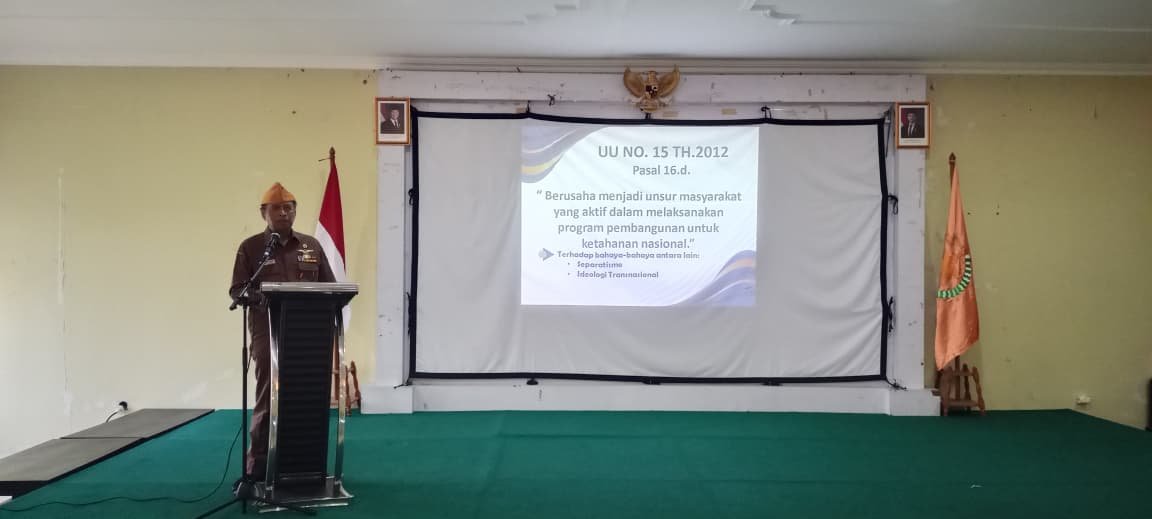 WAKETUM II DPP LVRI CERAMAH DI PELATIHAN JSN ’45 DI CISARUA