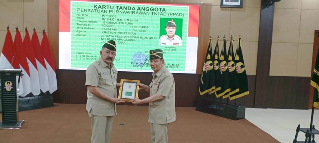 Jenderal TNI (Purn) HBL Mantiri Dikukuhkan Menjadi Ketua Badan Pertimbangan Pusat PPAD